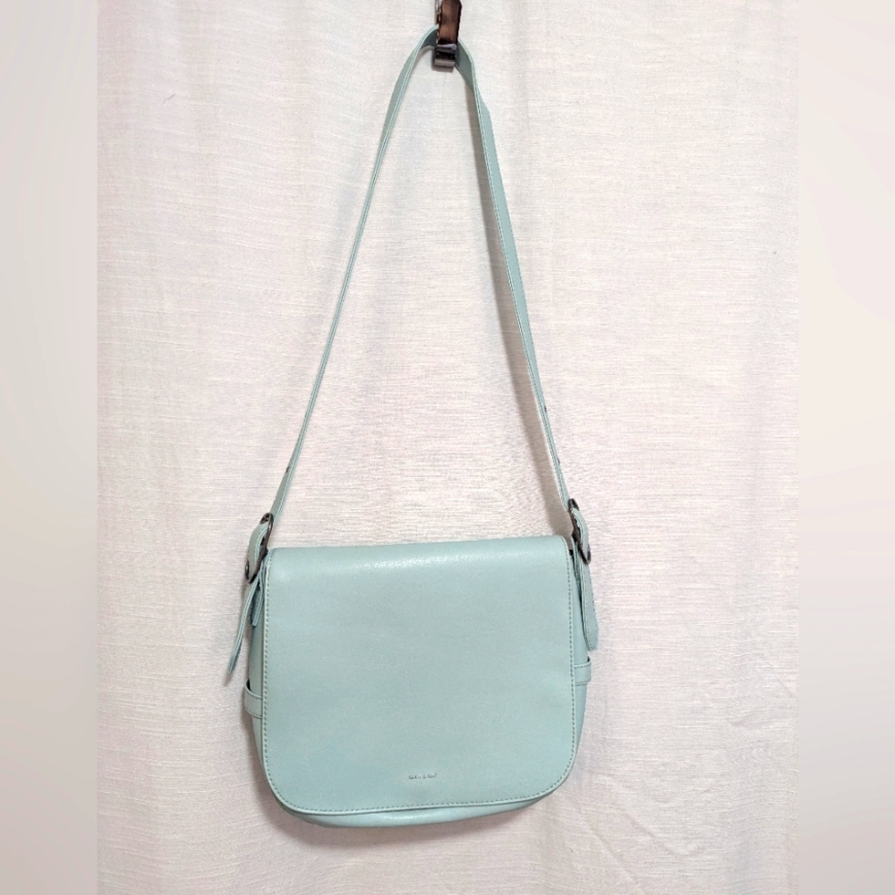 Matt&Nat Nebula Vintage Saddle Crossbody Bag In Glass
